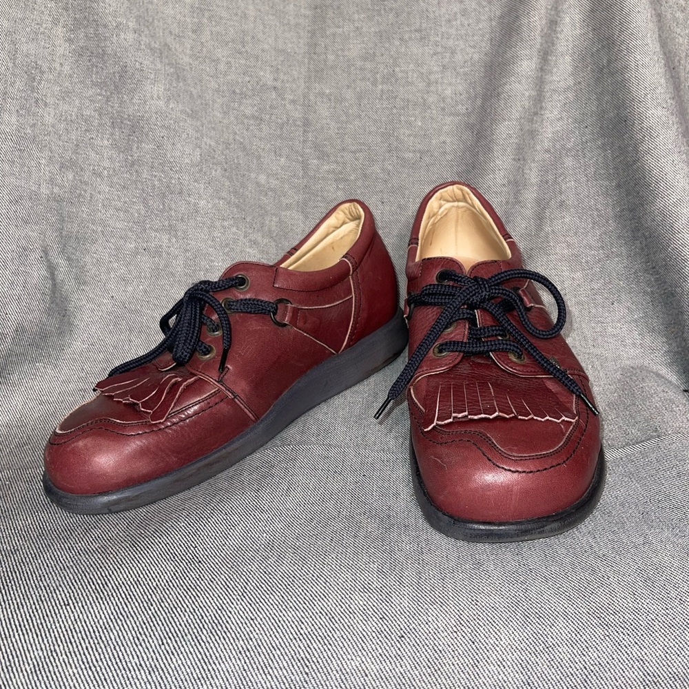 Vintage Burgundy Leather Shoes